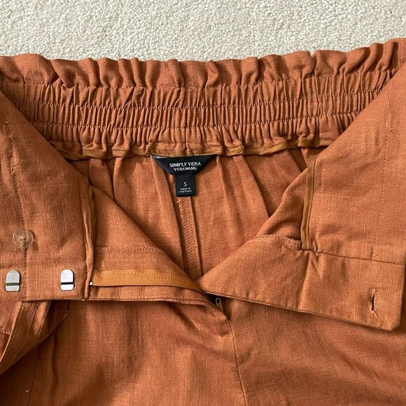 Simply Vera Vera Wang Sierra Brk Viscose Linen Cargo Shorts NWT Women's Size S - Picture 5 of 7